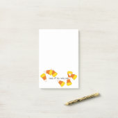 ハロウィーンパターンランダムキャンディーコーンのピース ポストイット (デスク上)