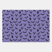 ハロウィーンパターン幽霊カボチャクモの巣 ラッピングペーパーシート (正面)