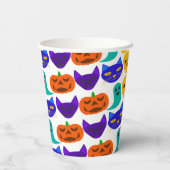 ハロウィーンパターン紙プレート 紙コップ (裏面)