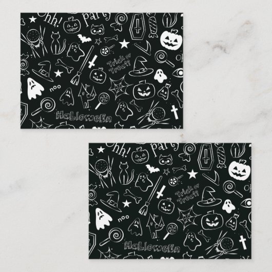 ハロウィーンパターン1 ノートカード (正面/裏面)