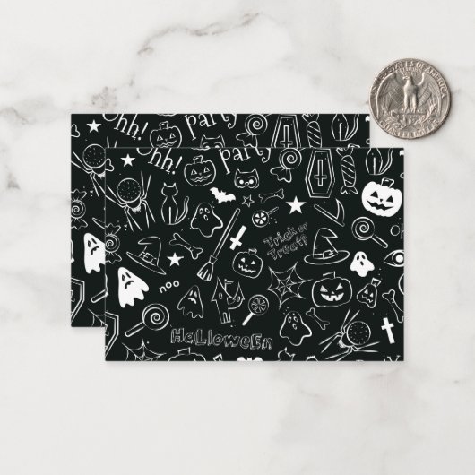 ハロウィーンパターン1 ノートカード (正面/裏面インサイチュ)