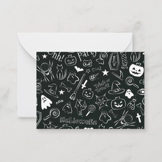 ハロウィーンパターン1 ノートカード (裏面)