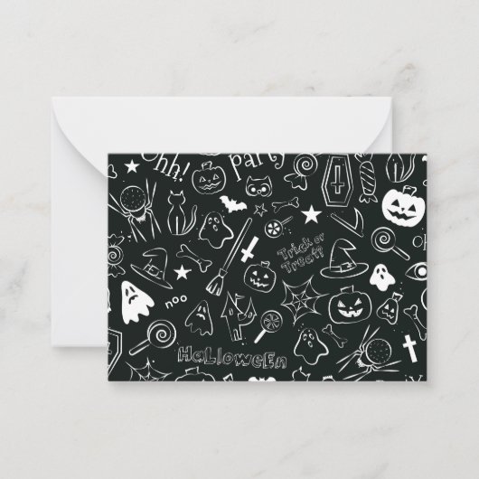 ハロウィーンパターン1 ノートカード (正面)