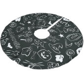 ハロウィーンパターン1 ブラッシュドポリエステルツリースカート (アングル)