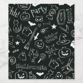 ハロウィーンパターン1 ワインラベル (シングルラベル)