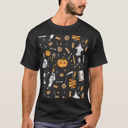 ハロウィーンパターン2 Tシャツ (正面)