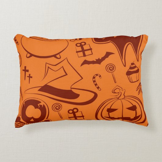 ハロウィーンパターン アクセントクッション (正面)