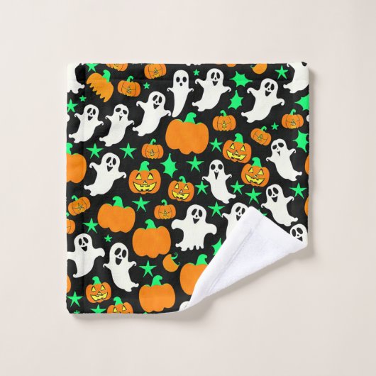 ハロウィーンパターン ウォッシュタオル (ウォッシュタオル)