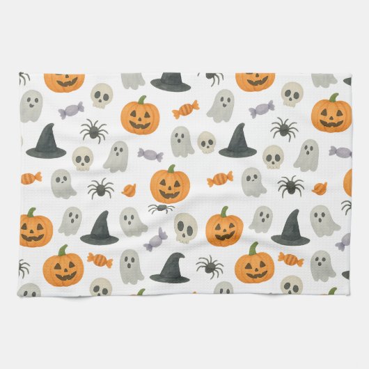 ハロウィーンパターン キッチンタオル (横)