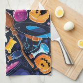 ハロウィーンパターン キッチンタオル (四つ折り)