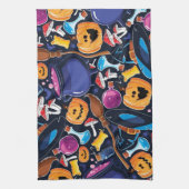 ハロウィーンパターン キッチンタオル (縦)