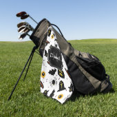 ハロウィーンパターン ゴルフタオル (グリーン)