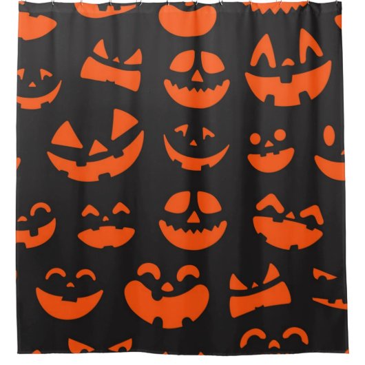 ハロウィーンパターン シャワーカーテン (正面)