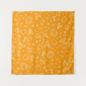 ハロウィーンパターン タペストリー (正面(横))