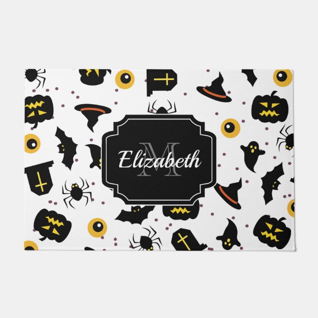 ハロウィーンパターン ドアマット (正面)