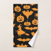 ハロウィーンパターン バスタオルセット (ハンドタオル)