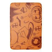 ハロウィーンパターン バスマット (正面縦)