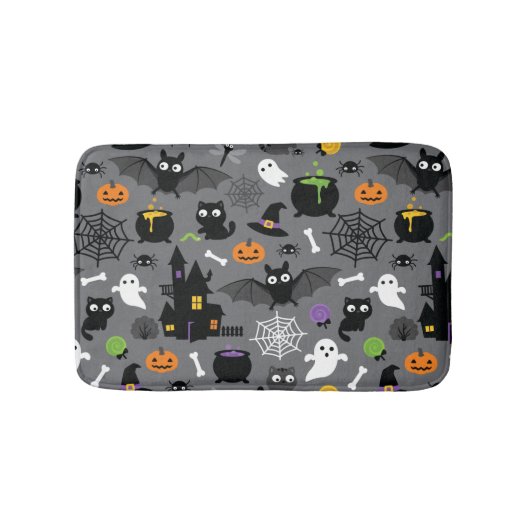 ハロウィーンパターン バスマット (正面)