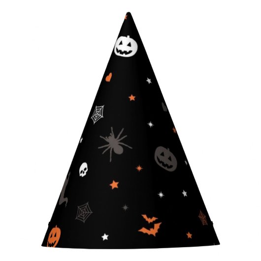 ハロウィーンパターン パーティーハット (正面)
