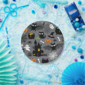 ハロウィーンパターン ペーパープレート (パーティー)