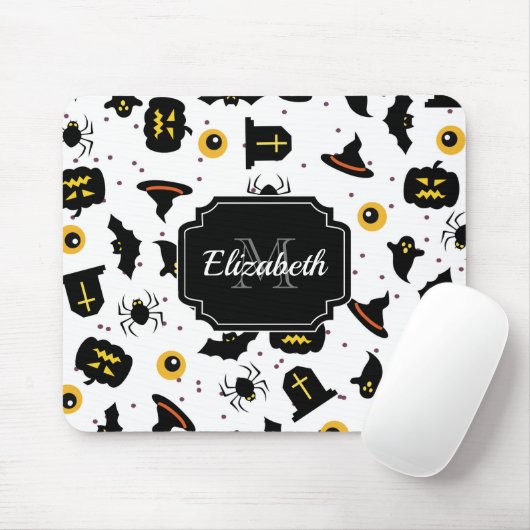 ハロウィーンパターン マウスパッド (マウス)
