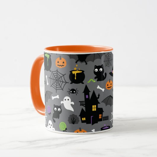 ハロウィーンパターン マグカップ (正面左)