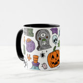 ハロウィーンパターン マグカップ (正面左)