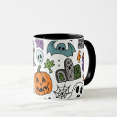 ハロウィーンパターン マグカップ (正面右)
