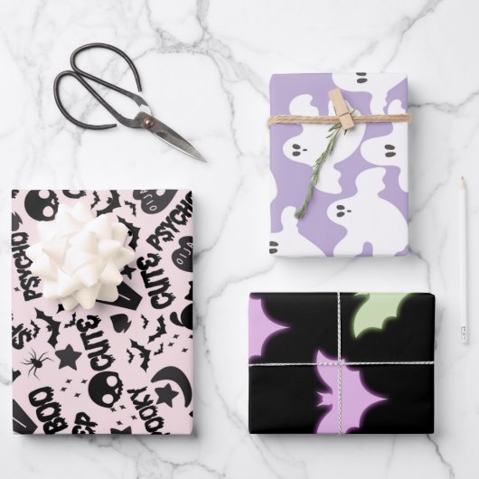 ハロウィーンパターン ラッピングペーパーシート (正面)