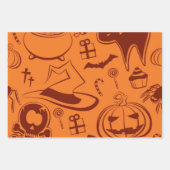 ハロウィーンパターン ラッピングペーパーシート (正面3)