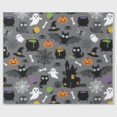 ハロウィーンパターン ラッピングペーパー (フラット)