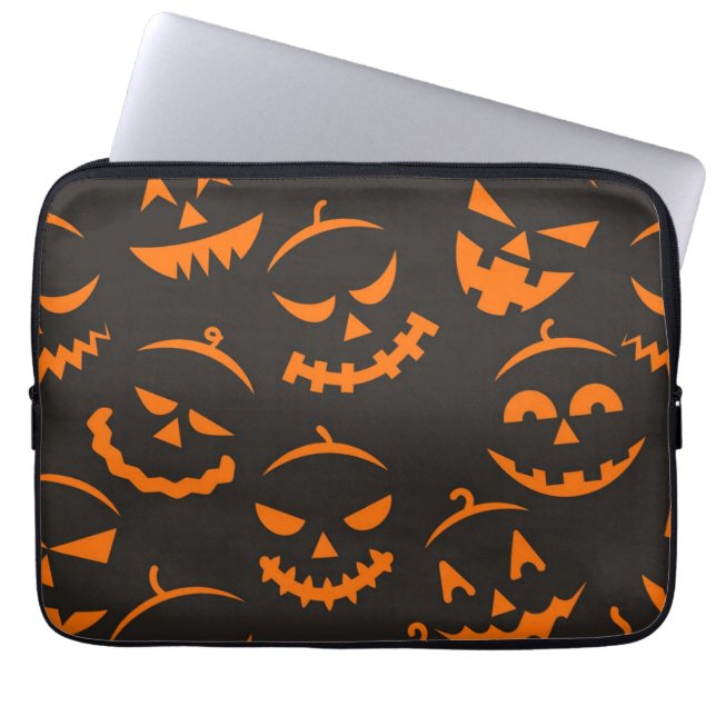 ハロウィーンパターン ラップトップスリーブ (正面)