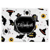 ハロウィーンパターン ラージペーパーバッグ (裏面)