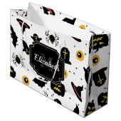 ハロウィーンパターン ラージペーパーバッグ (正面アングル)