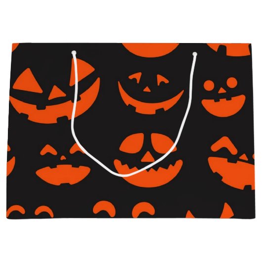 ハロウィーンパターン ラージペーパーバッグ (正面)
