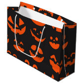 ハロウィーンパターン ラージペーパーバッグ (正面アングル)