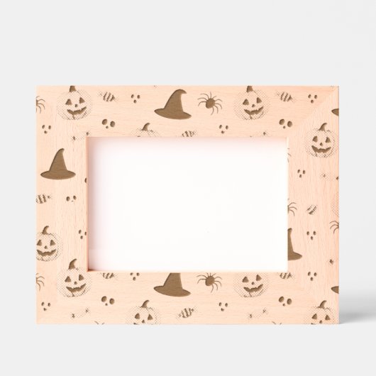 ハロウィーンパターン レーザー彫刻フレーム (正面)