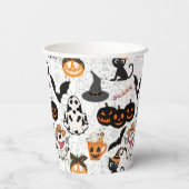 ハロウィーンパターン。不気味可愛い 紙コップ (裏面)