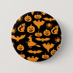 ハロウィーンパターン 缶バッジ