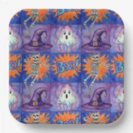 ハロウィーンパターン、Natasha Us ペーパープレート