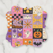 ハロウィーンパッチワークパターン – フェスティバルマス フェイバータグ (裏面)