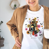 ハロウィーンパッチワーク幽霊ヴィンテージ Tシャツ