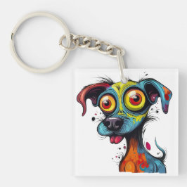 ハロウィーンパピーデジタルアート キーホルダー