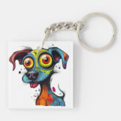 ハロウィーンパピーデジタルアート キーホルダー (裏面)