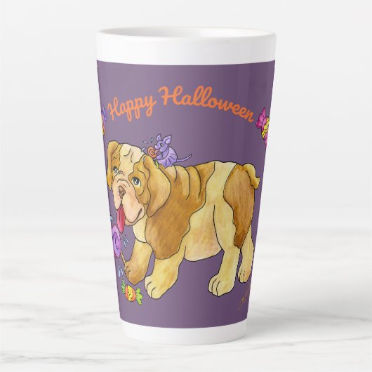 ハロウィーンパピー カフェラテマグ (正面)