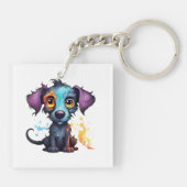 ハロウィーンパピー#12デジタルアート キーホルダー (裏面)