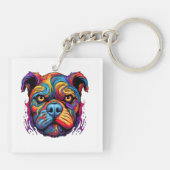 ハロウィーンパピー#3デジタルアート キーホルダー (裏面)