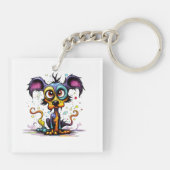 ハロウィーンパピー#4デジタルアート キーホルダー (裏面)