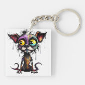 ハロウィーンパピー#4デジタルアート キーホルダー (裏面)