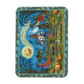 ハロウィーンパレードウィッチキリン熊ゼブラースケリー マグネット (縦)